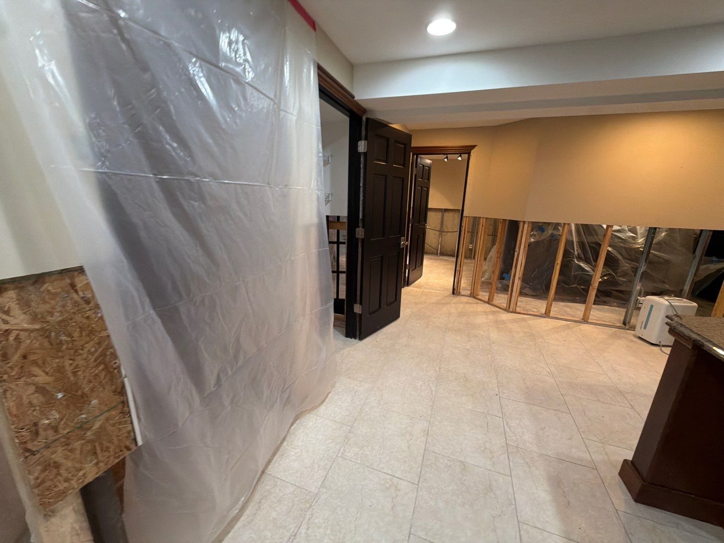 Most recent job photo, flood-cut containment